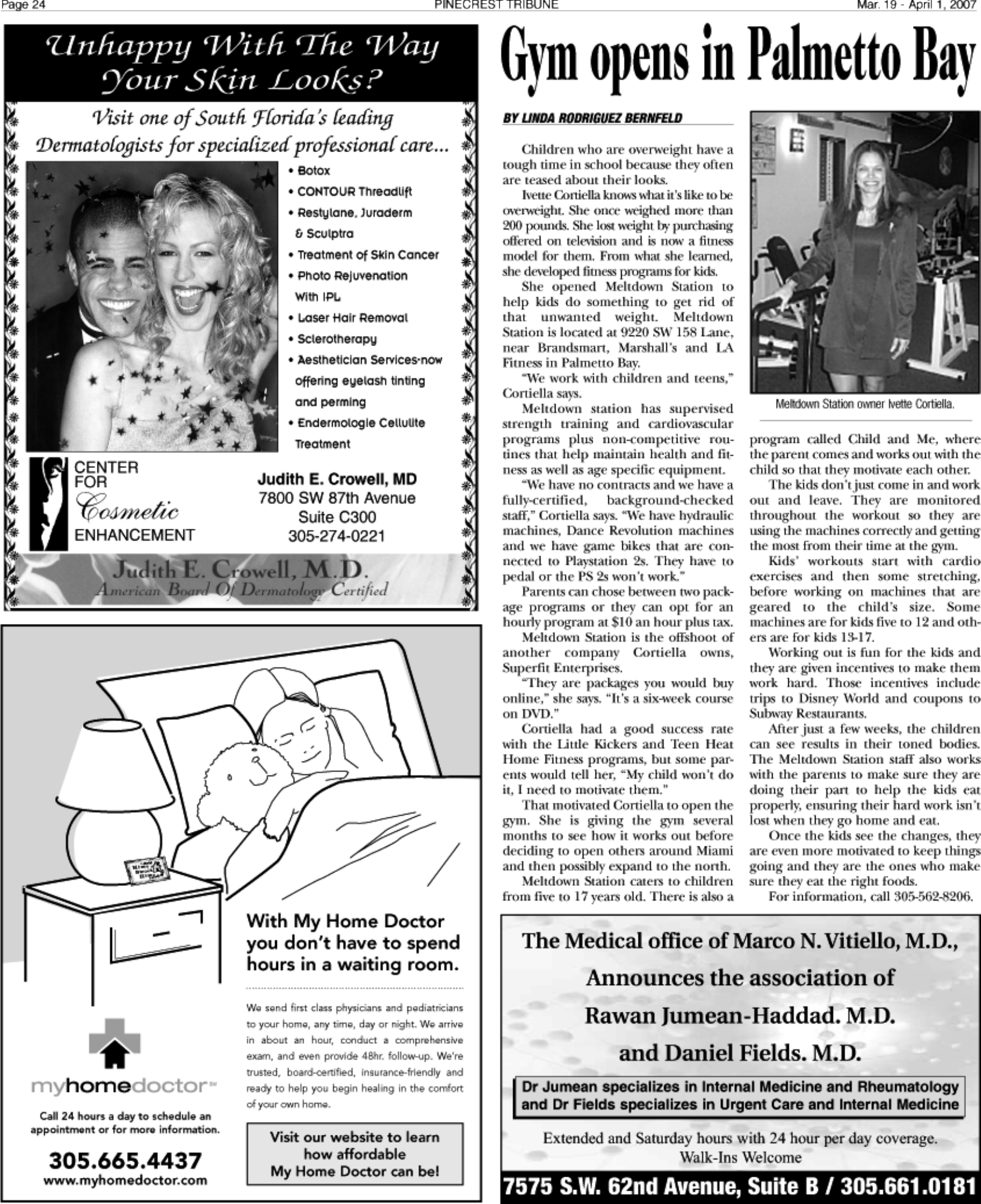 Original 2007 Gym Opens in Palmetto Bay press item